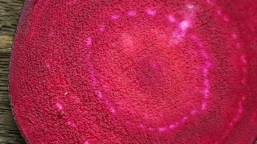 Close Up of a Red Beet Slice