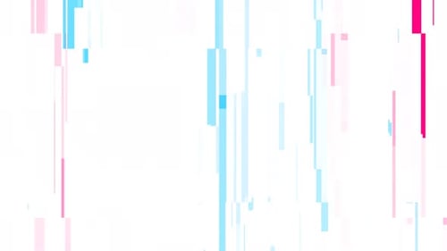Abstract Glitch Effect Background with Vertical Pink and Blue Lines