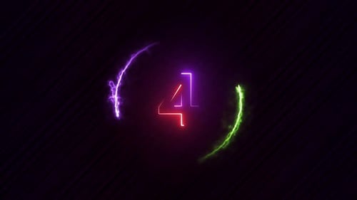Neon Energy Circle Countdown Timer