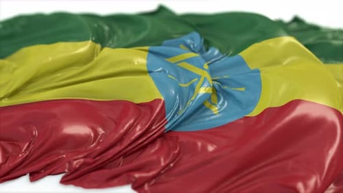 Ethiopia Flag On A White Chalkboard