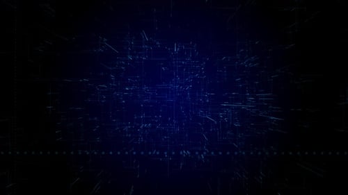 3D Big Data Digitaler Cyberspace mit Partikeln und digitalen Datennetzwerkverbindungen