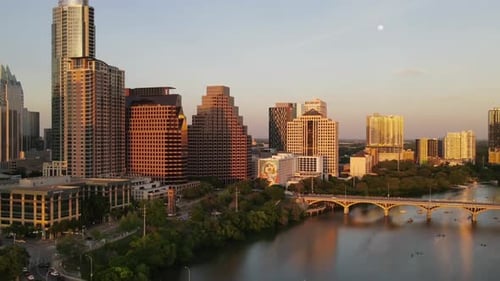 Flight over the Lake Austin, Austin TX - time-lapse