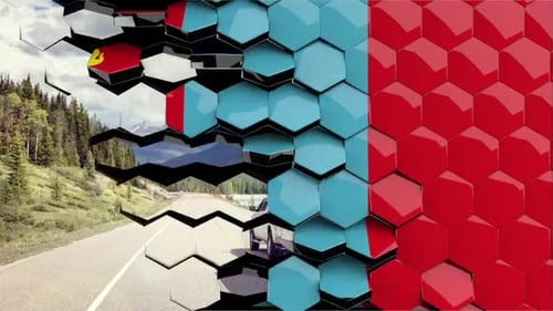 Geometric Hexagon Tile Reveal Transition