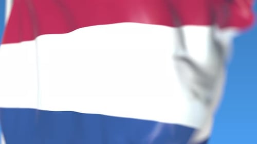 Seamless Waving Red White and Blue Flag Background