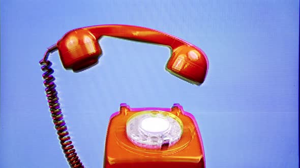 Cover for A Red Classic Rotary Telephone Stop Motion