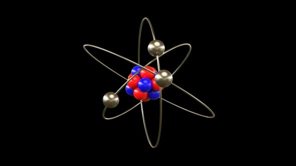 Rotating Atom Symbol Loop, Overlays Motion Graphics ft. atom & nucleus ...