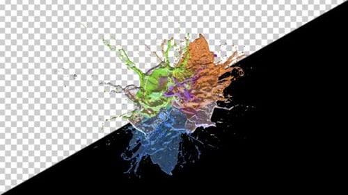 Colorful Paint Splash Reveal Transition
