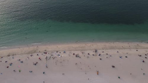 Aerial view for coastline in Dubai