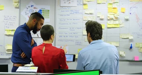 Team Brainstorming Project at Modern Workplace