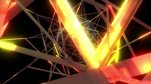 Abstract Neon stripes Triangle Vj Loop Tunnel background