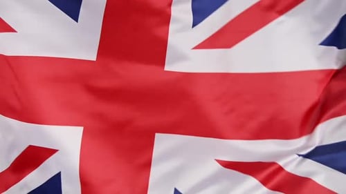 Waving Flag of the United Kingdom Close Up