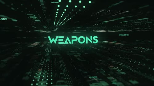 Futuristic Technology Weapons Text Reveal Animation