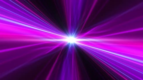 Dynamic Neon Light Rays Warp Tunnel Background