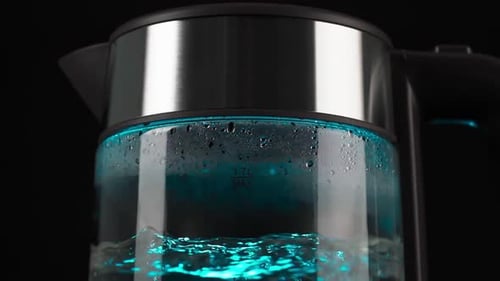 Electric Kettle with Blue Illuminated Boiling Water
