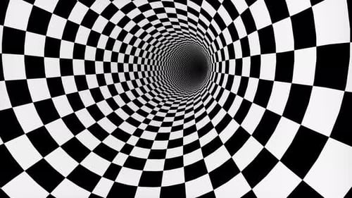 Tunnel of Black and White Mosaic