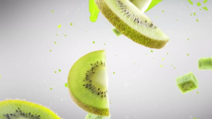3D Animation of Falling Fresh Mandarin Oranges and Slices, Elements ...