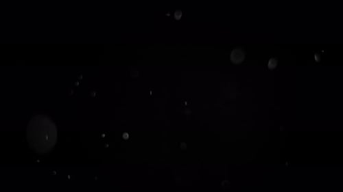 White Particles Floating Slowly on Dark Background