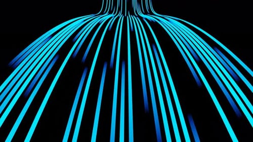 Abstract Blue Neon Lines Digital Data Flow Background