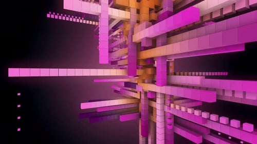 Abstract 3d Cubes Flowing Seamless Loop 2