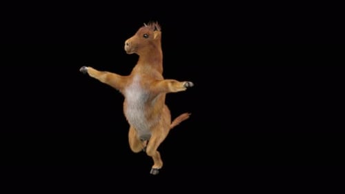 Funny 3D Animated Horse Character Dancing