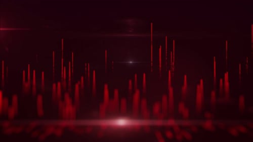 Futuristic Red Digital Lines Abstract Background