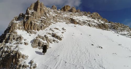 Antenne avant vers les montures Sass Pordoi