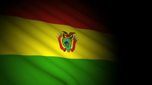 Bolivia National Flag Waving Loop Animation