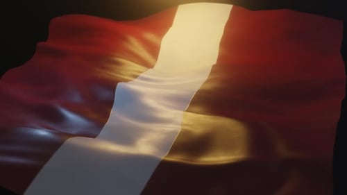 Realistic Waving Flag Background Loop