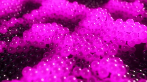 Abstract Magenta Glowing Spheres Undulating Background