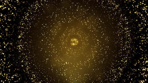 Elegant Golden Glitter Particles Awards Celebration Loop Background