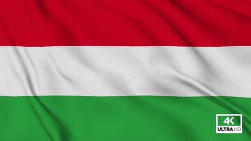 Realistic Waving Hungary Flag Animation