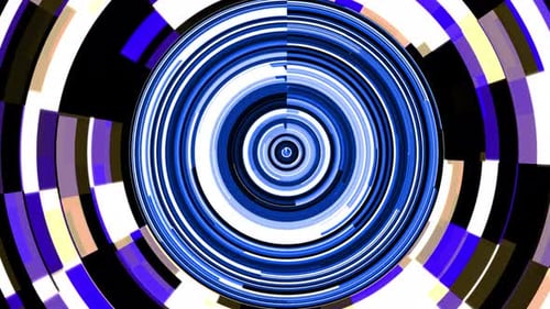 Abstrakte nahtlose Schleife Glitch Line Glühen Kreis Hintergrundanimation