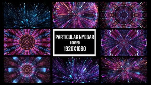 Vibrant Kaleidoscope Particle Light Burst Background Loop