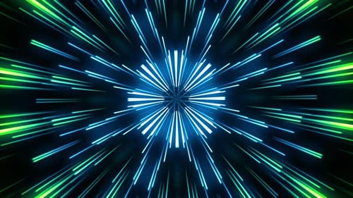 Dynamic Neon Light Tunnel Background Animation