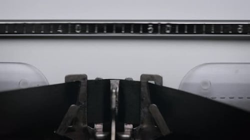Typing Text on Typewriter