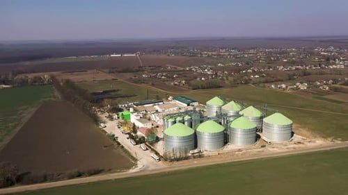 The Agricultural Silos - Building Exterior, Storage and Drying of Grains, Wheat, Corn, Soy