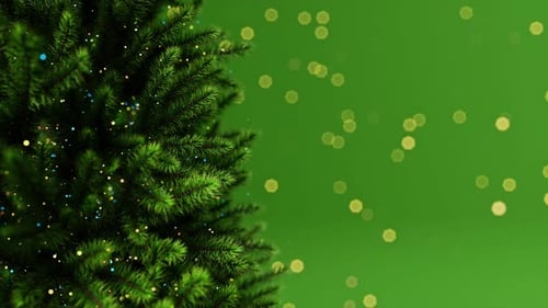 Blurred Light On Chrismas Tree