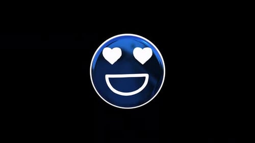 3D Love Emoji Rotation Social Media Icon Animation