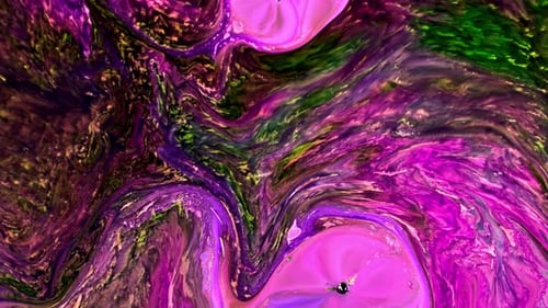 Abstract Colorful Ink Spread