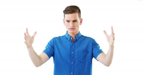 Man using digital screen
