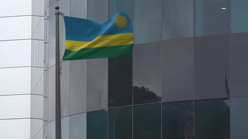 Rwanda Flag Background 4K