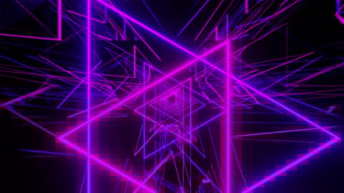 Fond de tunnel de triangles pivotés roses et violets Vj Loop 4K