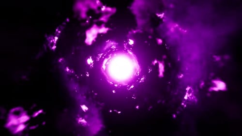 Abstract Purple Light Tunnel Vortex Background Loop