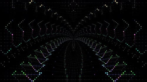 Animated Futuristic Digital Grid Background with Colorful Shifting Lights