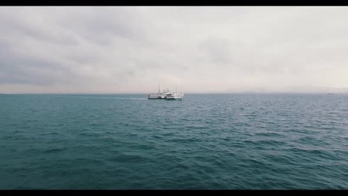 Ferry in the sea