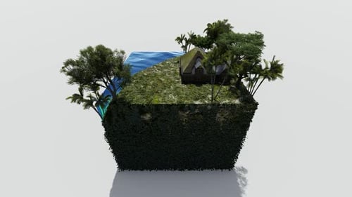 Isometric beach