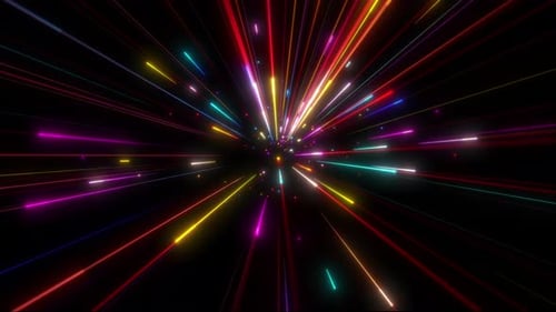 Fond de boucle de stries lumineuses supersoniques colorées