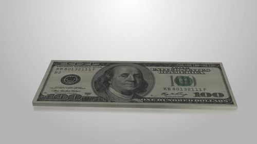 Increasing 100 Dollar Bill Stack, Income, Investment Symbol