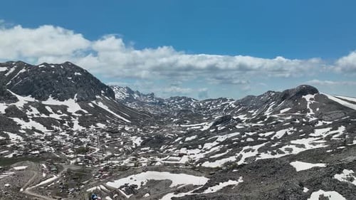 Spring in the Mountains aerial view 4 K