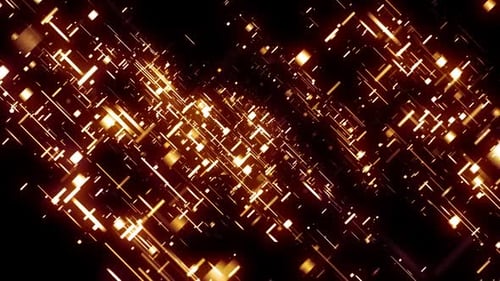 Animated Glowing Geometric Lines and Squares Background